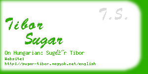 tibor sugar business card